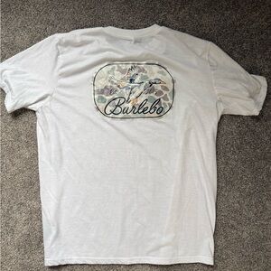 BURLEBO White Short-Sleeve Tee with Duck & Camo Graphic